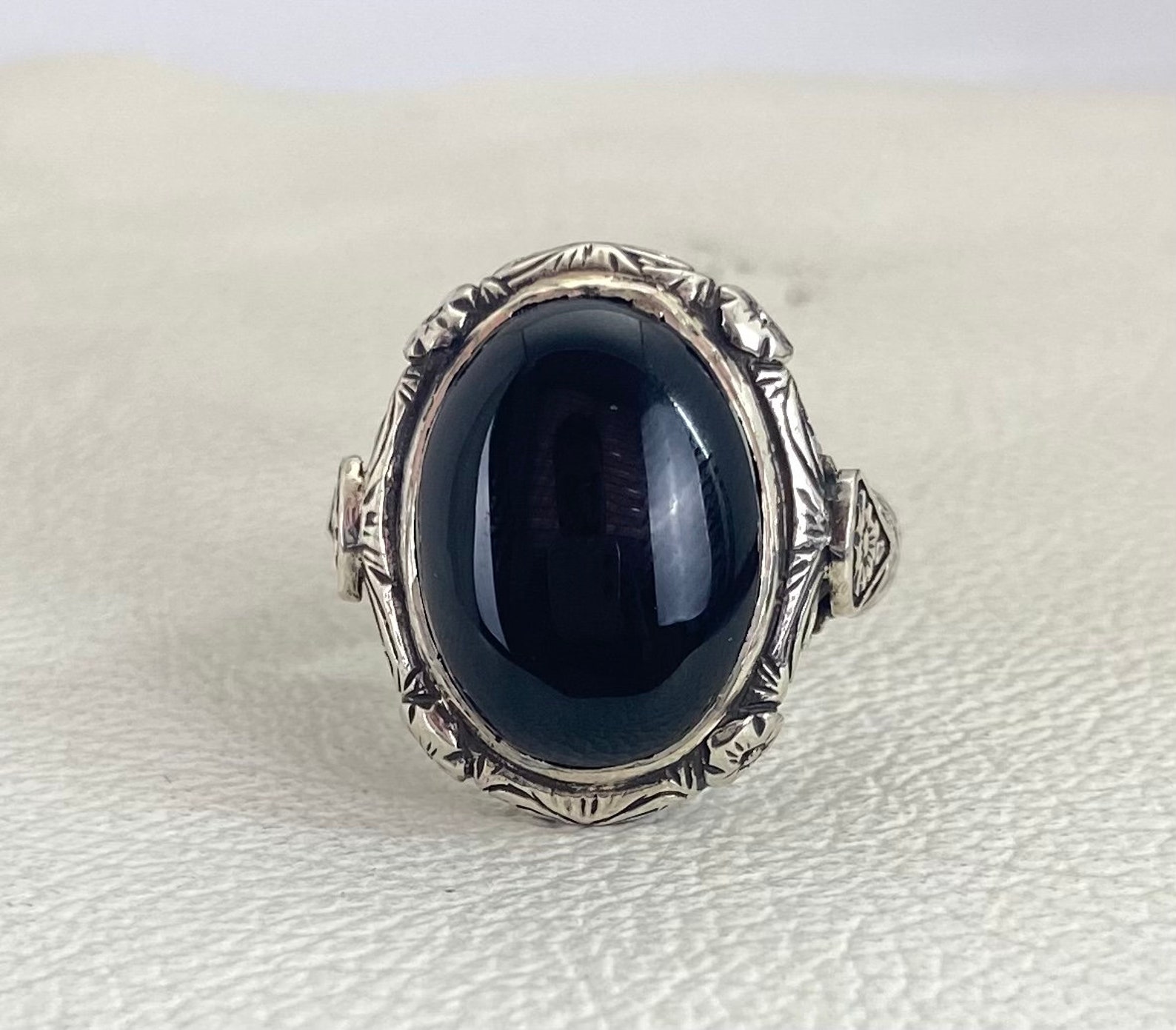 Onyx Silver Ring Onyx Mens Handmade Silver Ring Onyx Etsy