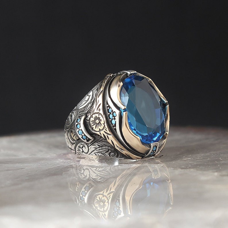 Aquamarine Ring Sterling Silver Handmade Silver Ring - Etsy