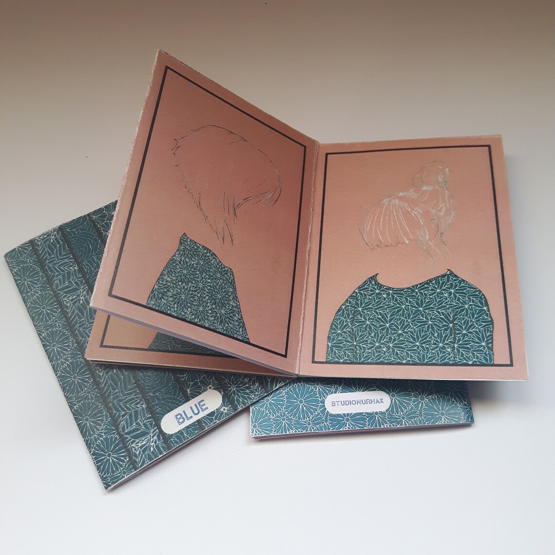 Mini Art Zine Blue Mini Zine Digital Zine One Page Zine Etsy