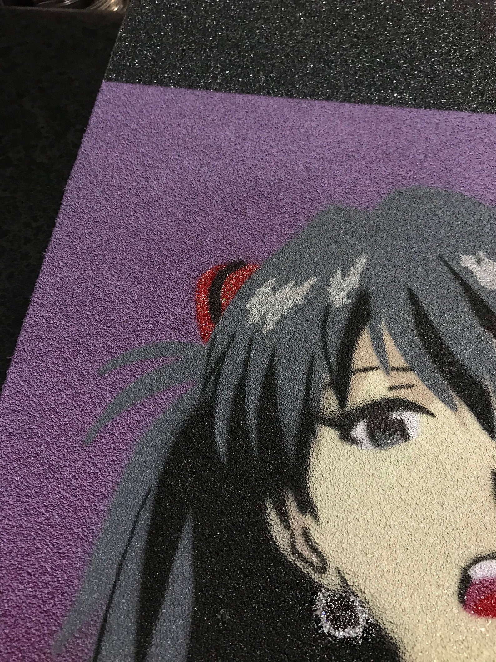 Goth Asuka custom painted anime grip tape Evangelion Etsy