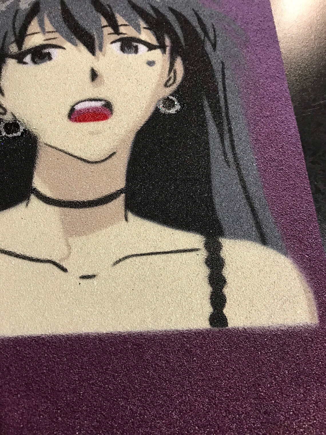 Goth Asuka Custom Painted Anime Grip Tape Evangelion Etsy Finland