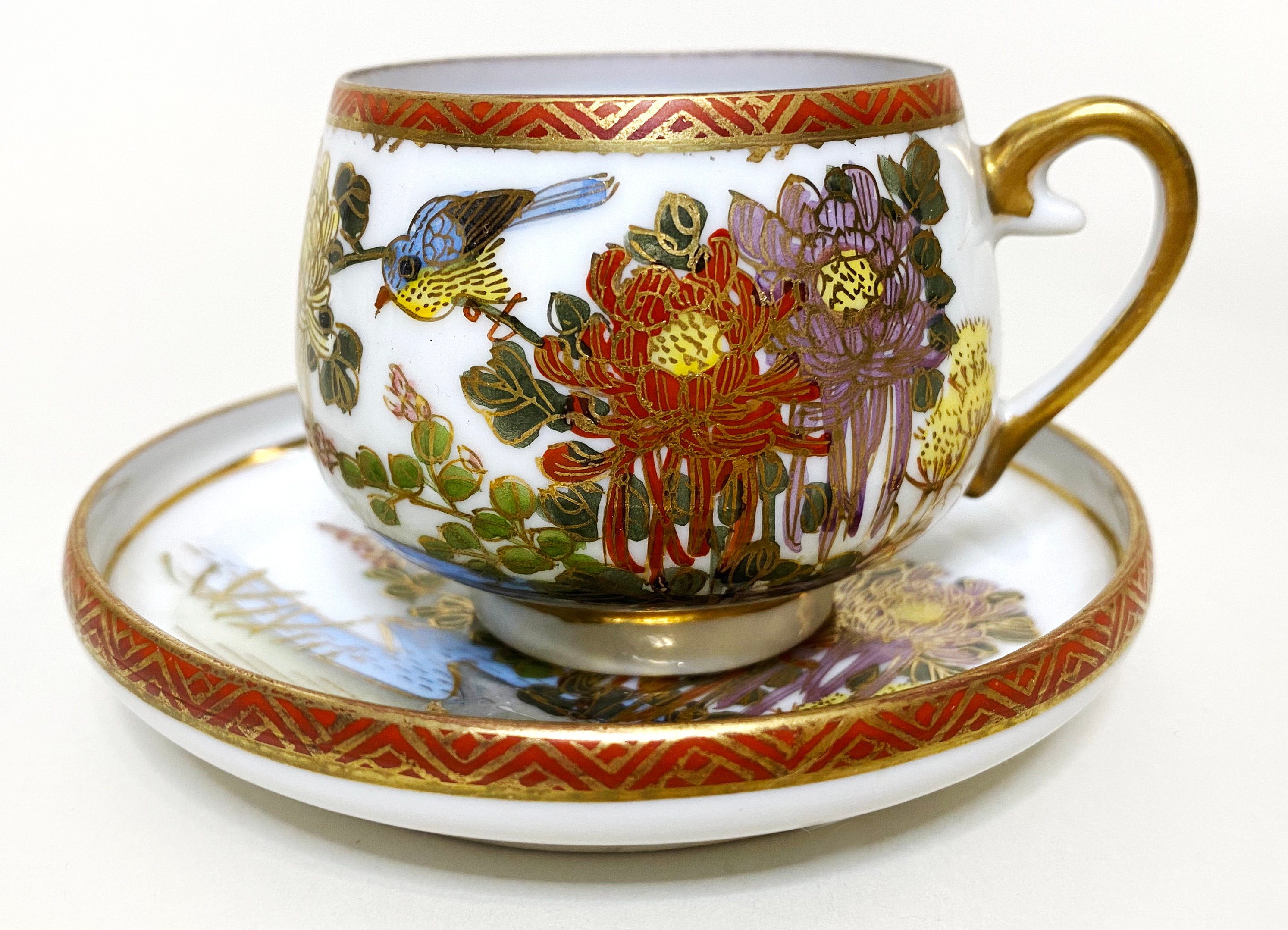 Vintage Rare handpainted 14piece Kutani Japanese Design Etsy