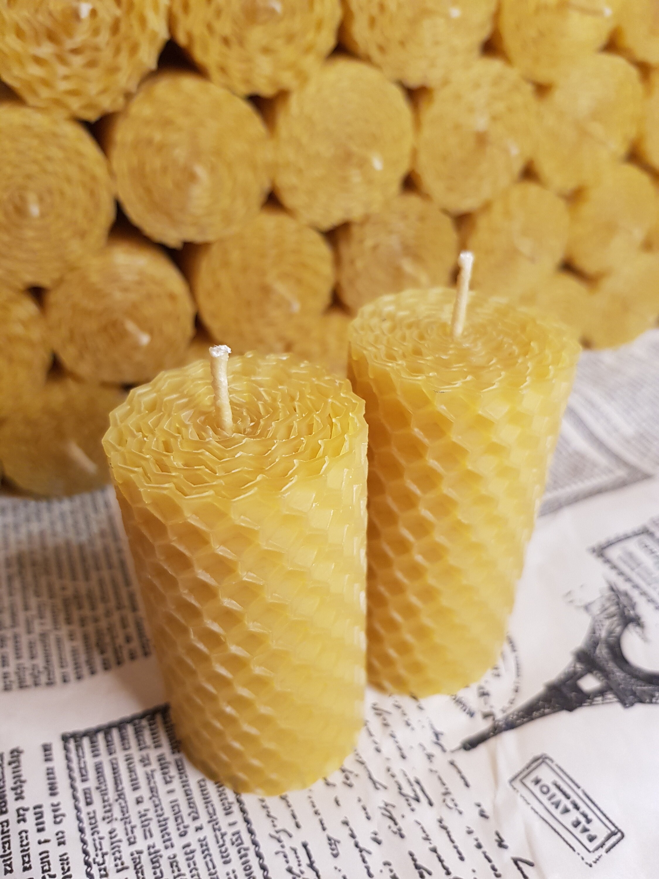 Beeswax pillar candle bulk pure beeswax candles wholesale Etsy