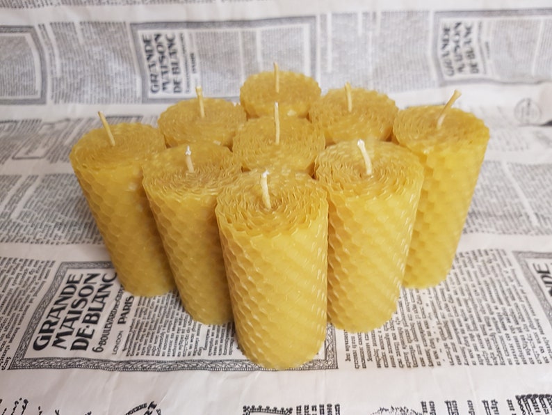 Beeswax pillar candle bulk pure beeswax candles wholesale Etsy