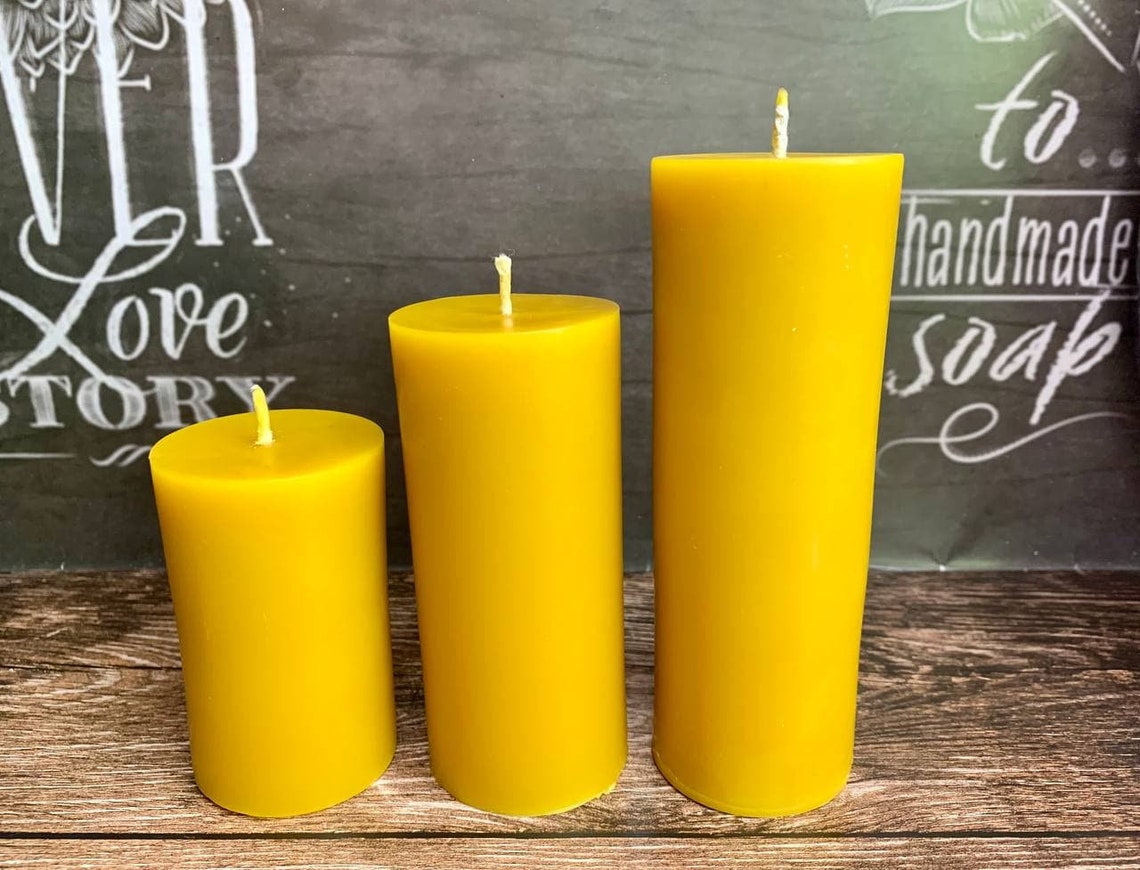 Pillar candle size 2x3 2x4 2x5 Pure Etsy