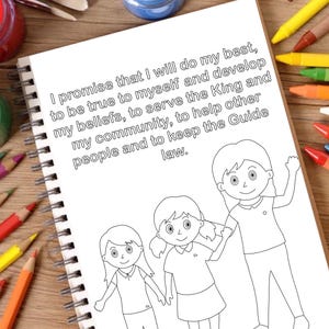 Girlguiding promise colouring in print (digital download)