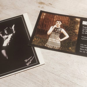 Photos on signed postcards + red kiss