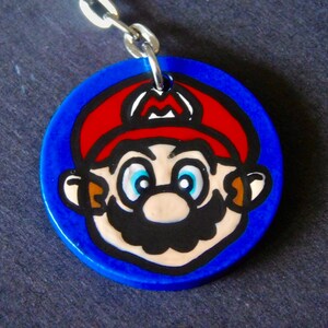 Super Mario Keychain- Nintendo Keychain - Hand Painted Custom