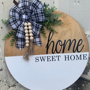 Round Door Hanger - Home Sweet Home