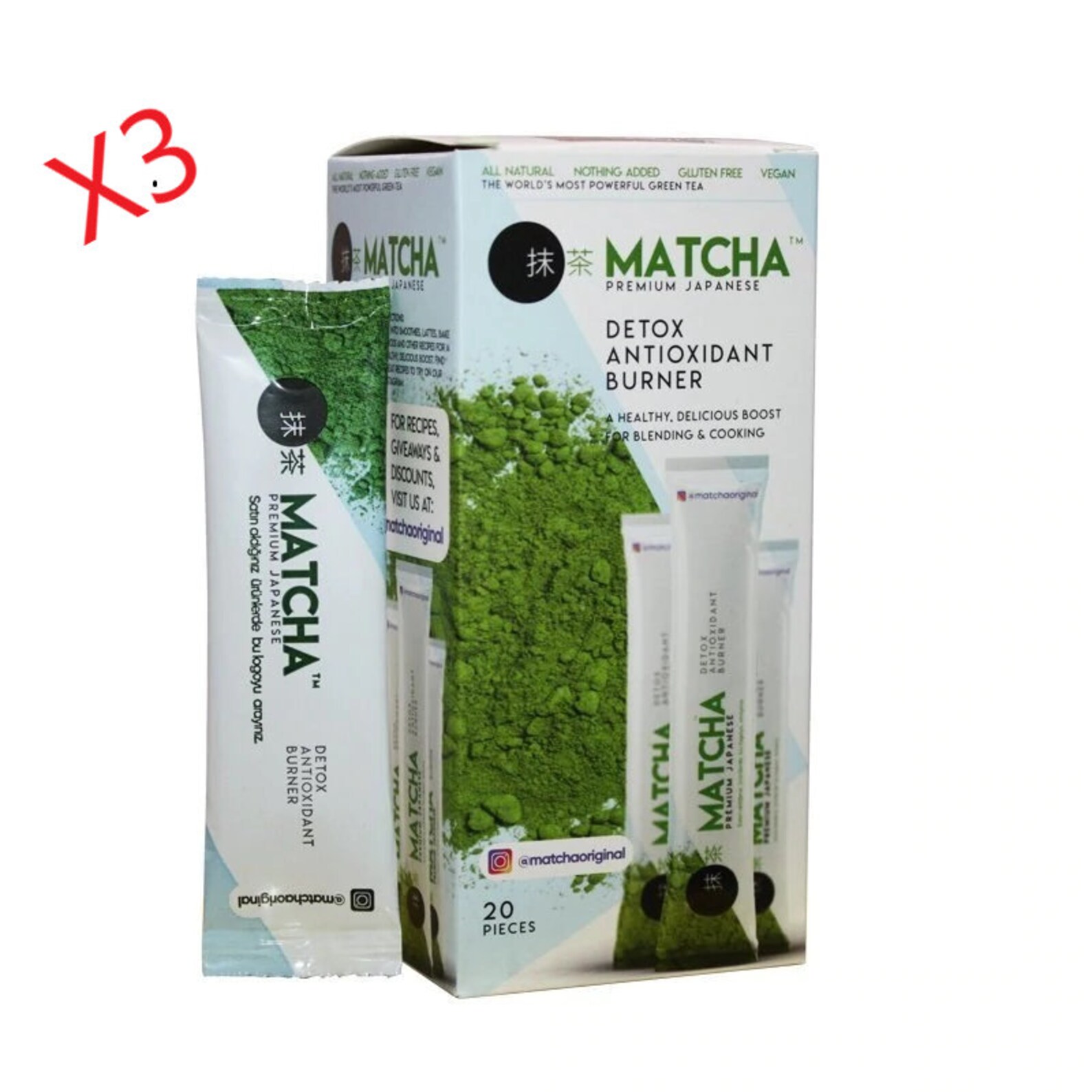 Japanese Matcha Tea Green Tea Detox Antıoxıdant Burner 3BoxX Etsy