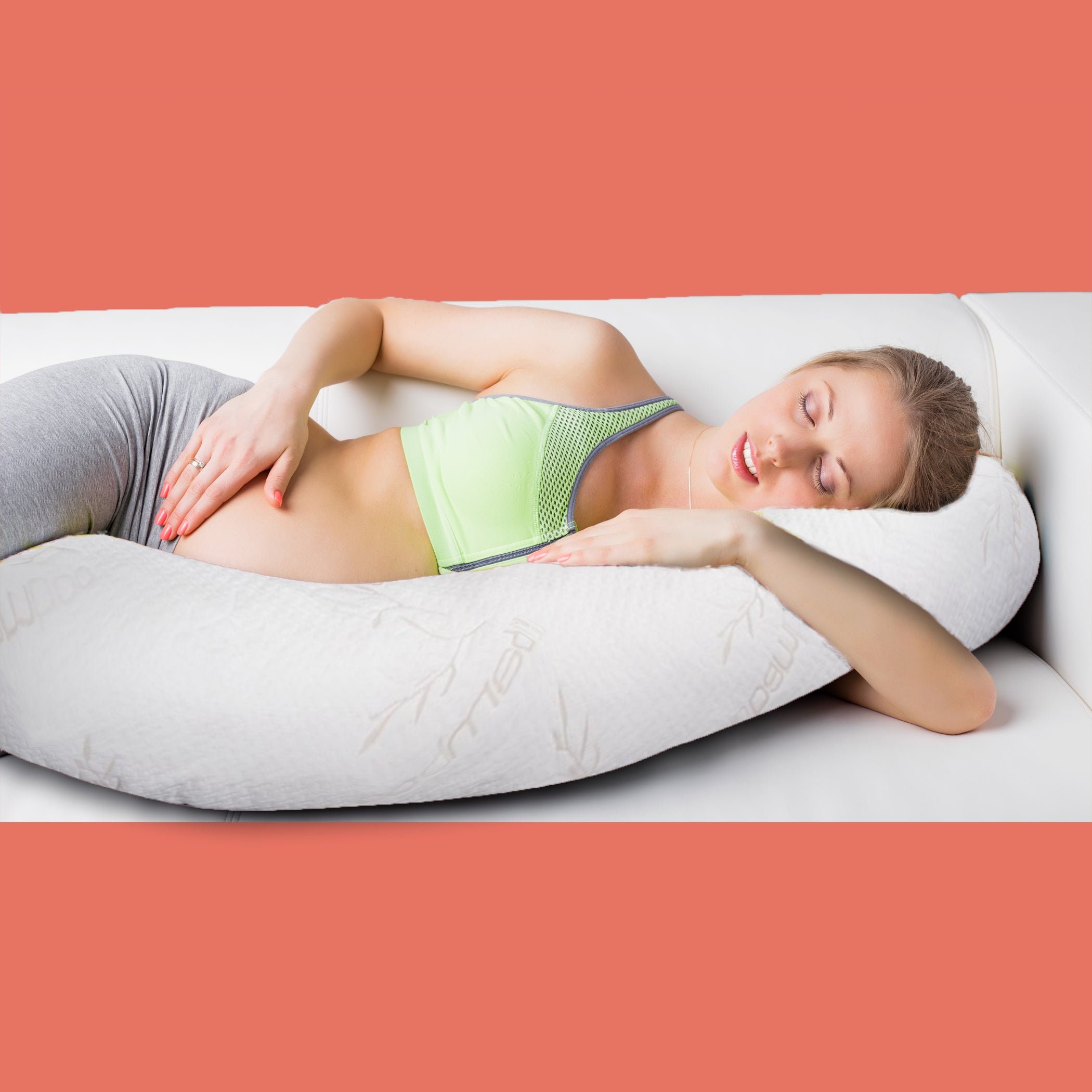 Organic Latex Straight Pregancy Body Pillow, Maternity Pillow 