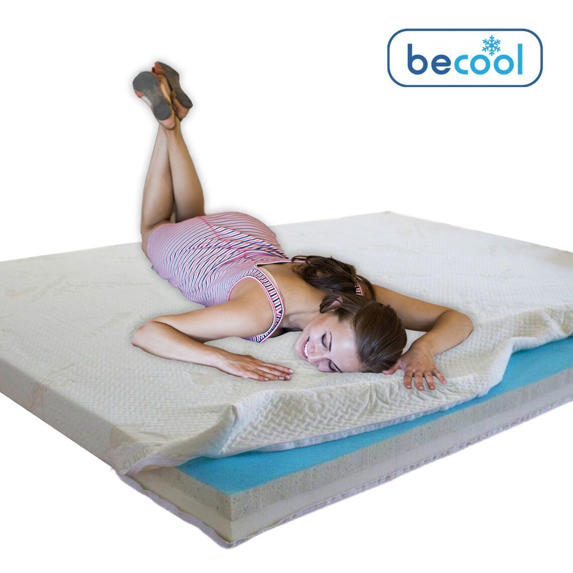 Back Support Systems Becool Foam Mattress Topper Relieves Pressure