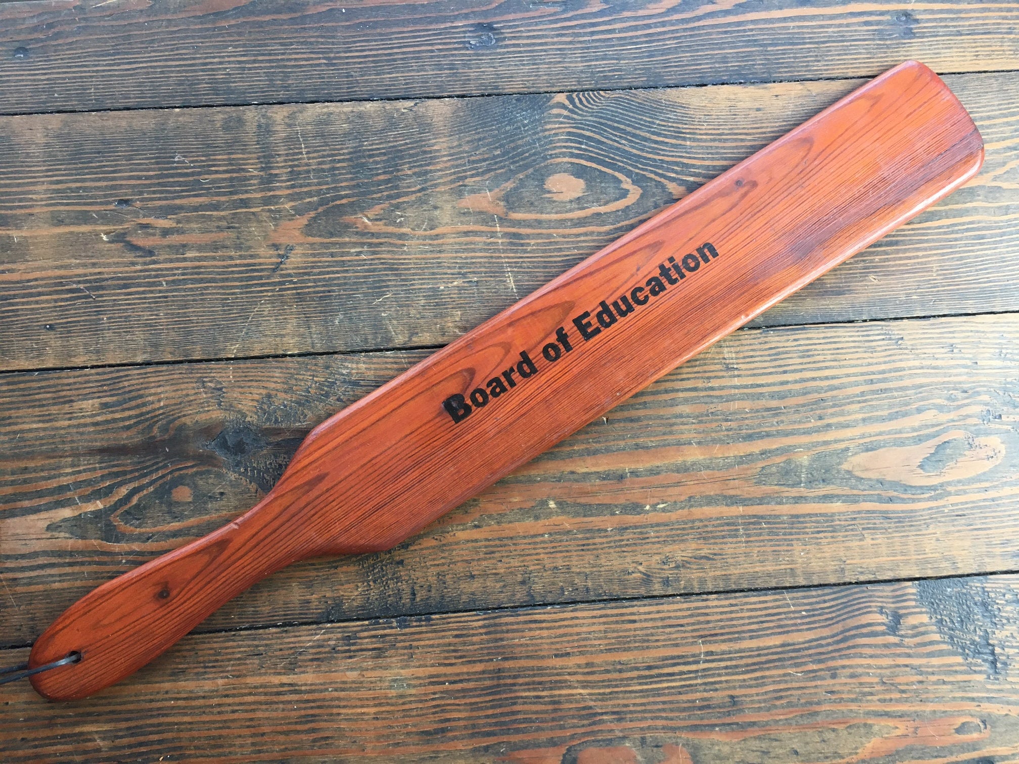Vintage School Paddle Board of Education Spanking Made in Shop foto