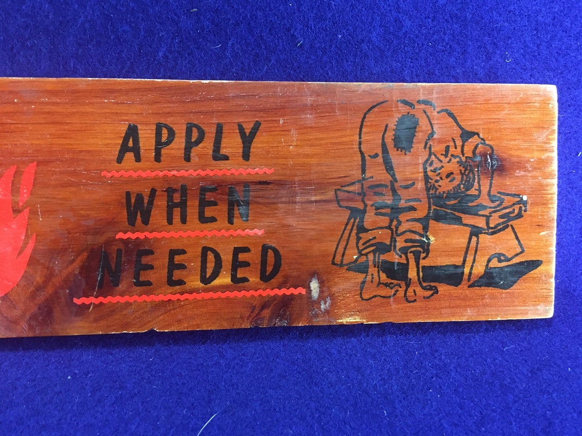 Heat for the Seat Vintage Wooden Spanking Paddle | Etsy