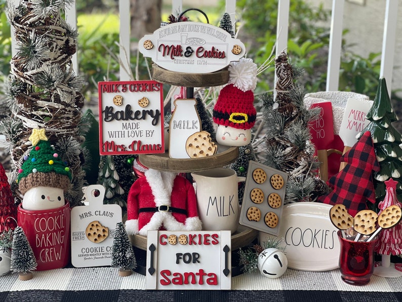 christmas tiered tray decor