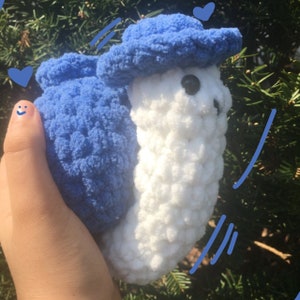 Crochet Blueberry Snail | Crochet Thick Snail, Crochet Soft Blueberry, Amigurumi Blueberry Plushie | Designs by Anaya Thamar