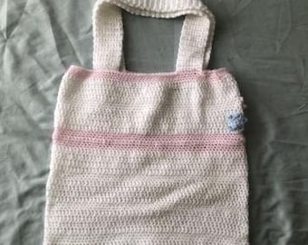 Crochet Knit Tote Bag, Market Bag, Crochet Bag, Beach Bag