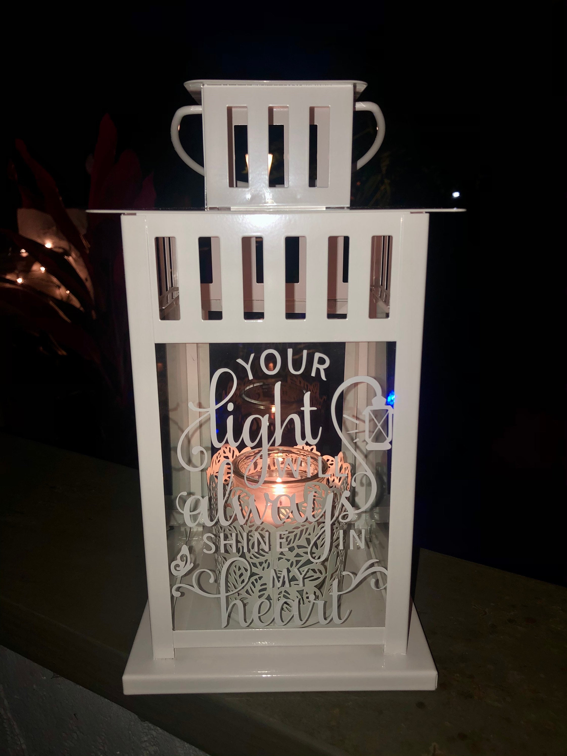 Memorial Lantern Personalized Memorial Lantern Wedding Etsy