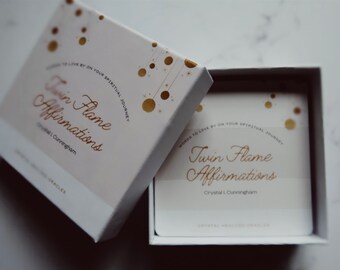 Oráculo de afirmaciones de llamas gemelas de Crystal Healing Oracles