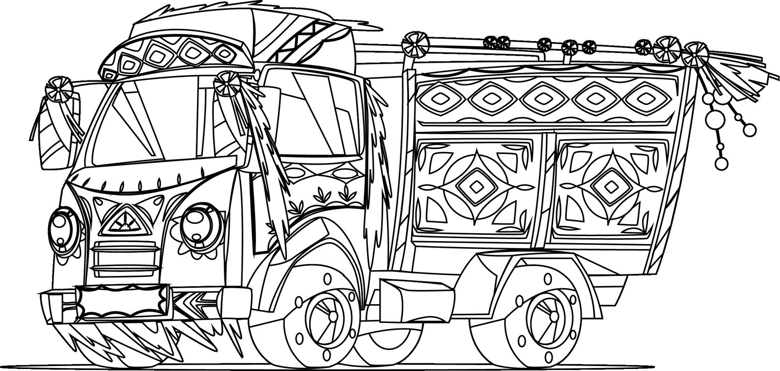 Download Truck Coloring Page for Kids-KDP Coloring for Kids Instant ...