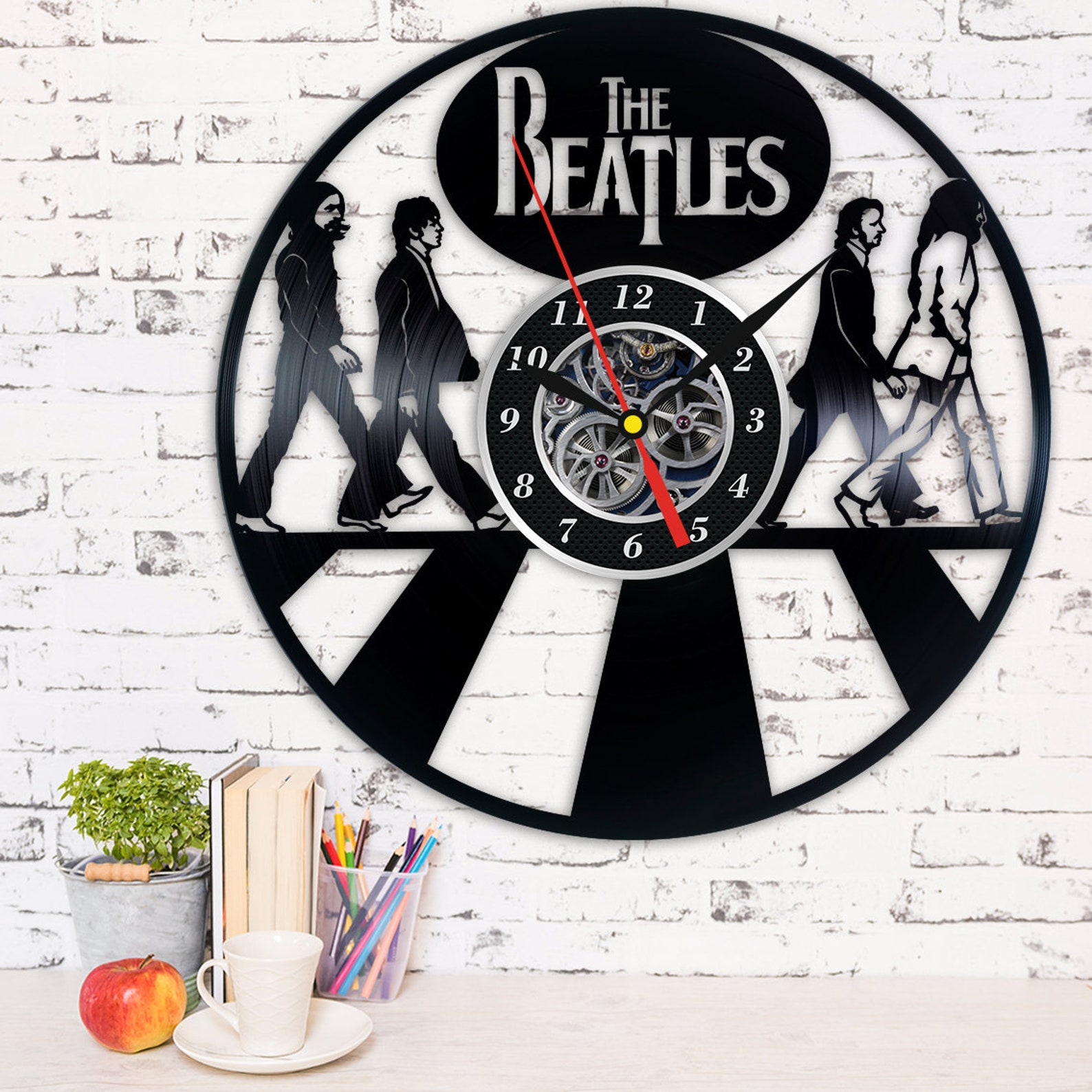 Vinyl Music clock gift for musician few designs Vinyl wall Etsy