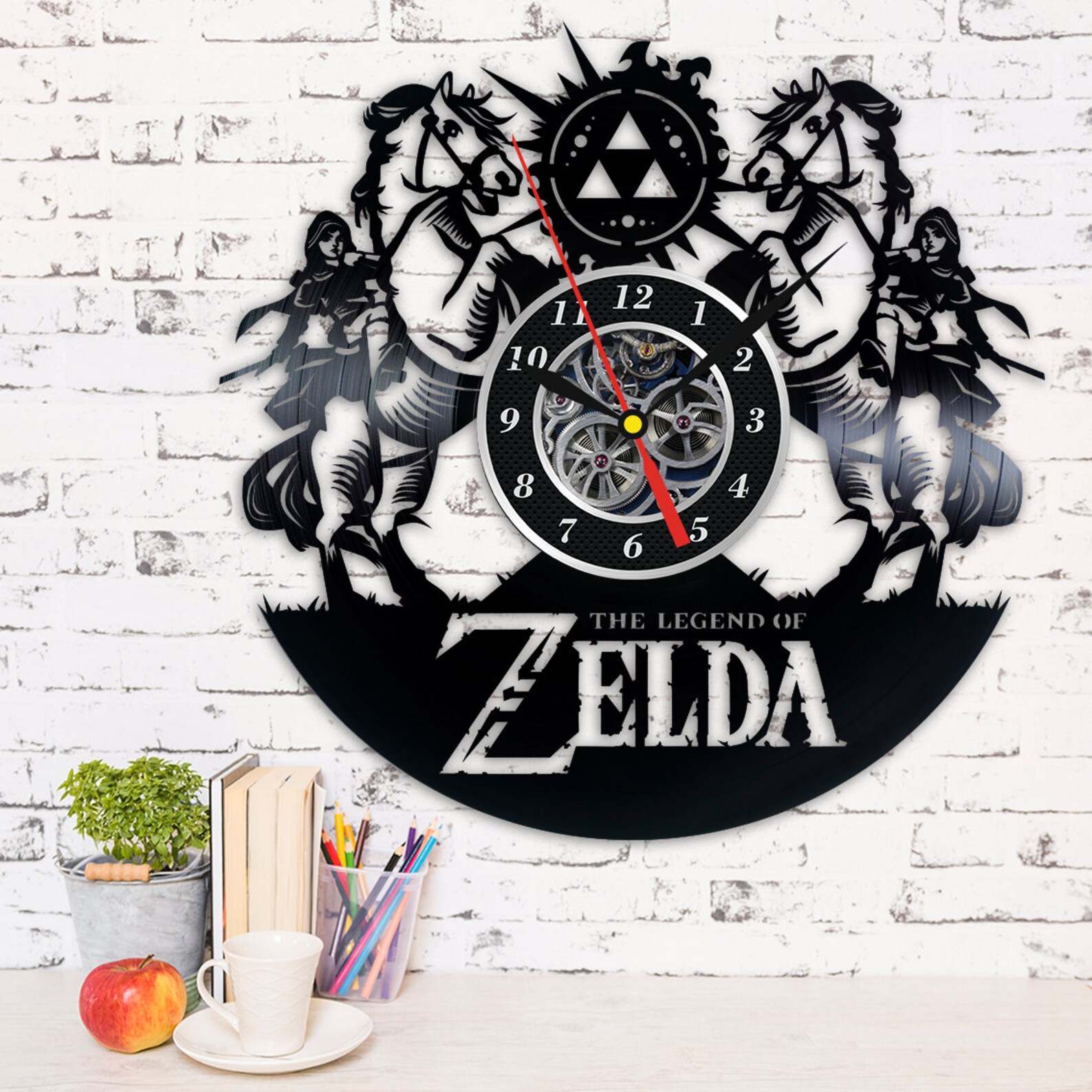 The Legend of Zelda Vinyl Clock Zelda Legends Wall Art Zelda Etsy