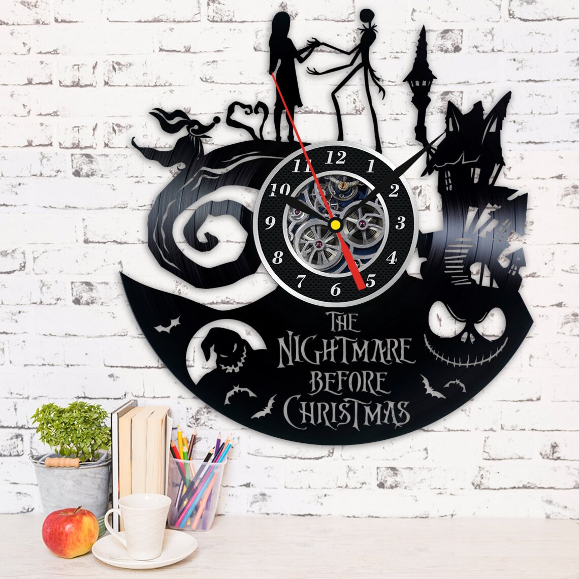 Nightmare Before Christmas Vinyl Wall Clock Nightmare Before Etsy