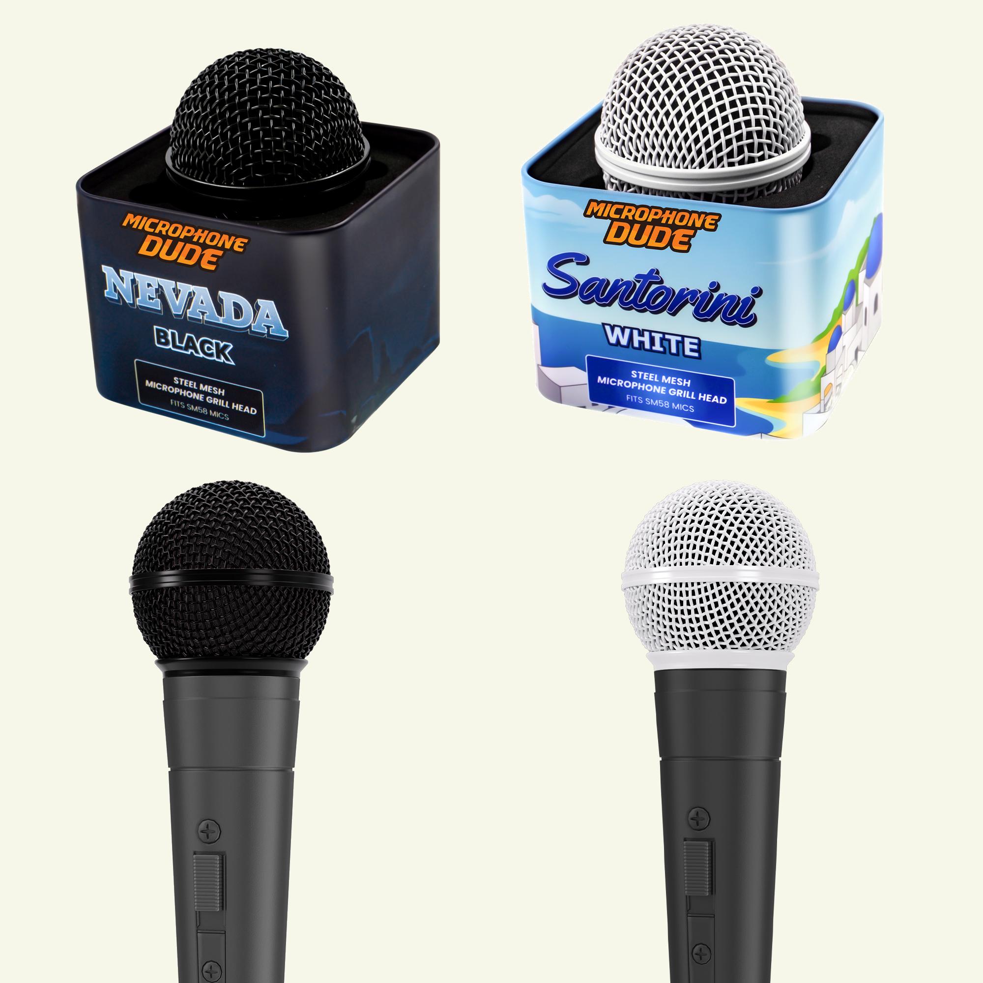 4 Testine Di Ricambio Per Microfono, In Rete Di Acciaio, Con - Foto 2