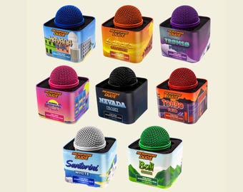 Replacement Microphone Steel Mesh Grille Heads For Shure SM58 Microphones + Protective Storage Tin Case - Multiple Colours