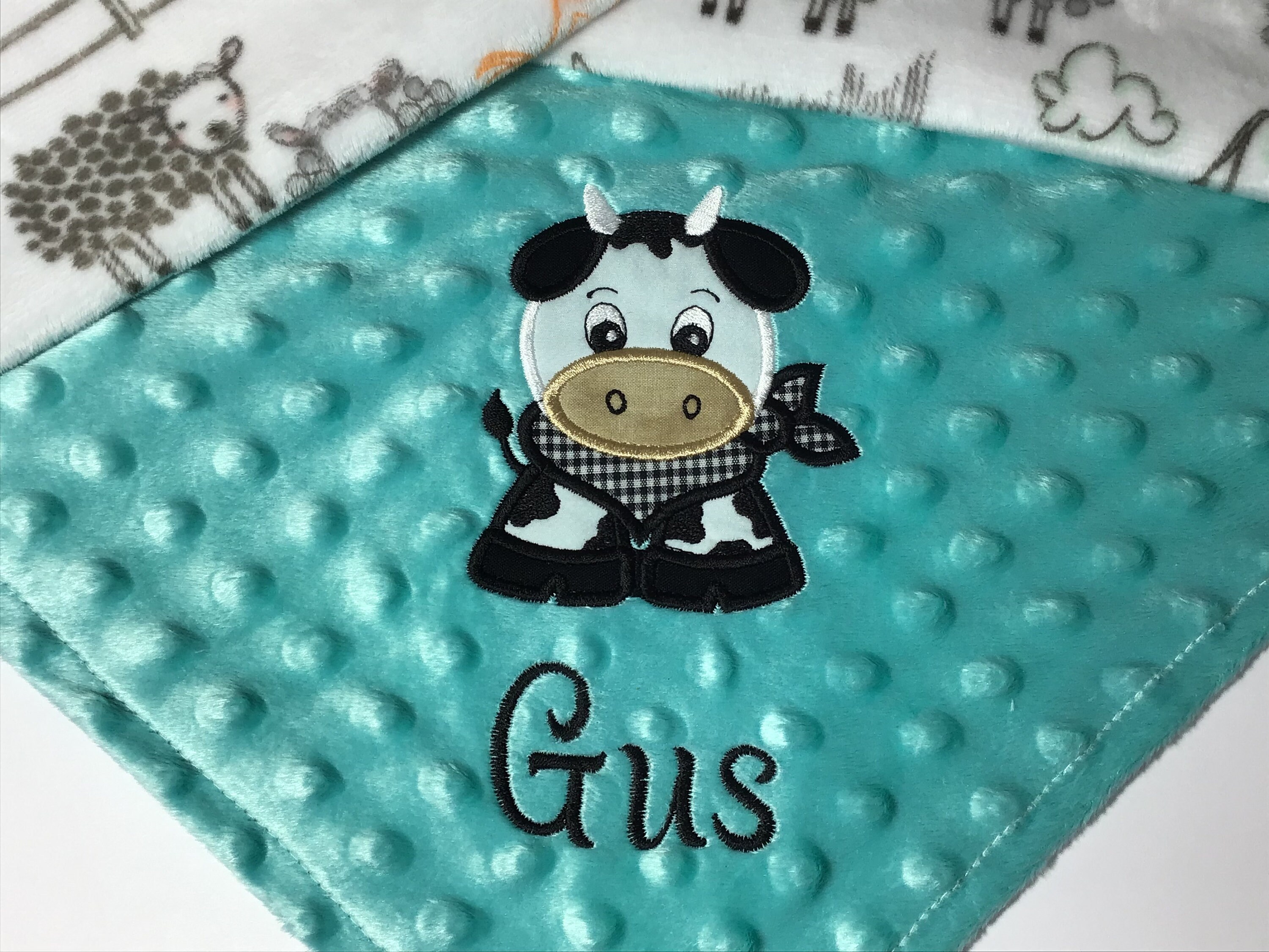 Personalized Baby Blanket Farm Animal Baby Blanket Etsy