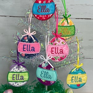 Easter Basket Name Tag, Personalized Bag Tag, Embroidered Easter Basket Tag, Spring Bag Tag, Custom Name Tag, Embroidered Gift Tag