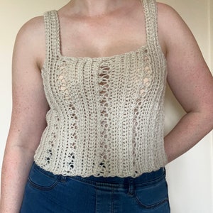 CROCHET PATTERN Study Date Sweater, Lacy Textured DIY Jumper Tutorial, Downloadable pdf image 10