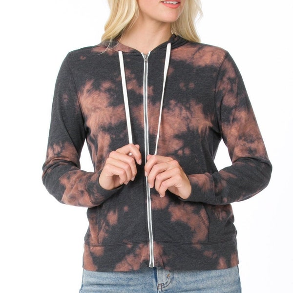 Acid wash tie dye hoodie clearance