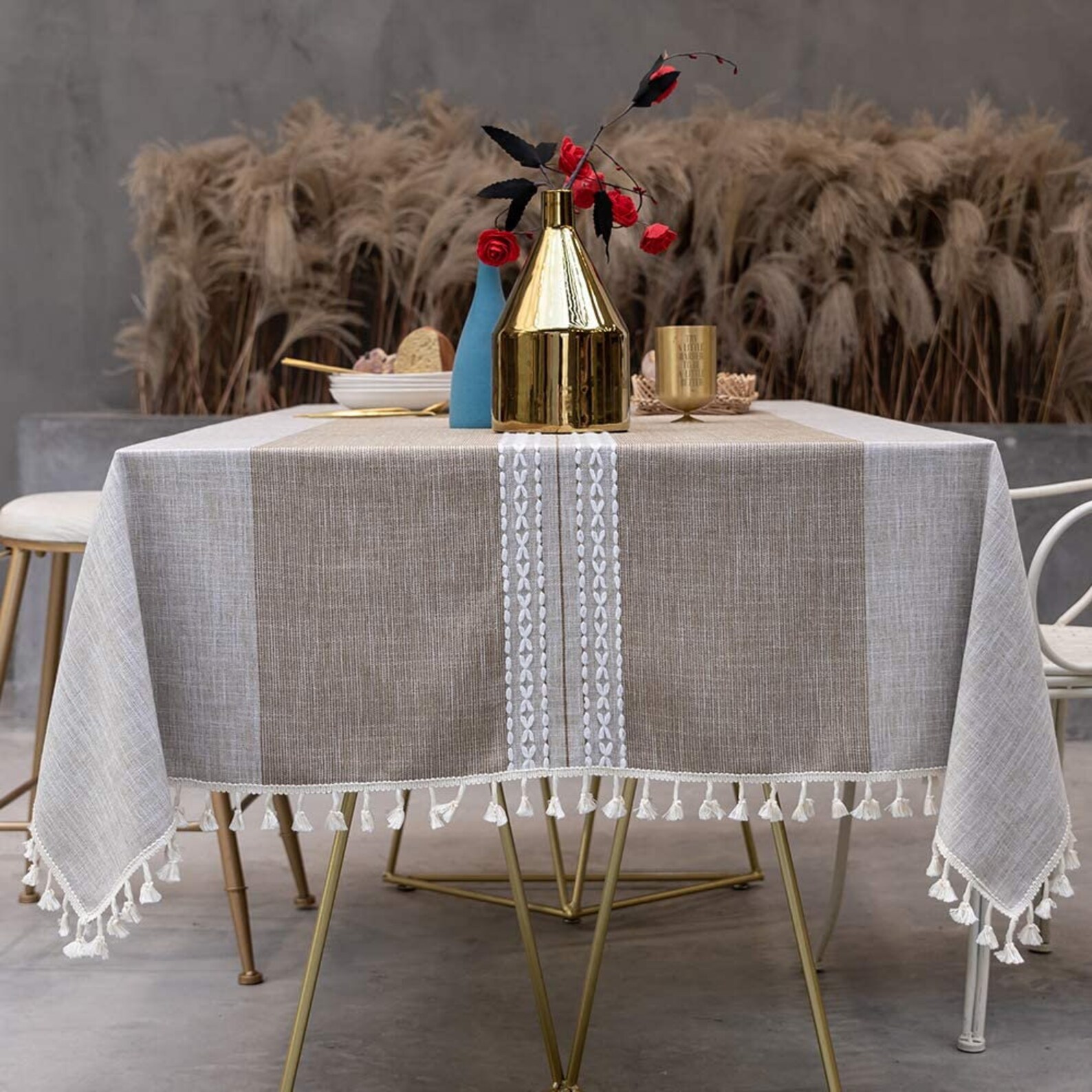 Table Cloth Cotton Table Linen Rustic Table Linen Bohemian Etsy