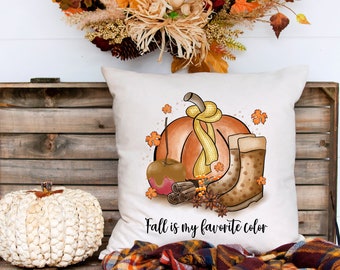 Fall Pumpkin Pillow, Fall Is My Favorite Color Pillow Cover, Fall Decor, Fall Vibes, Autumn Home, Thanksgiving, Fall Holiday Decor, Gift