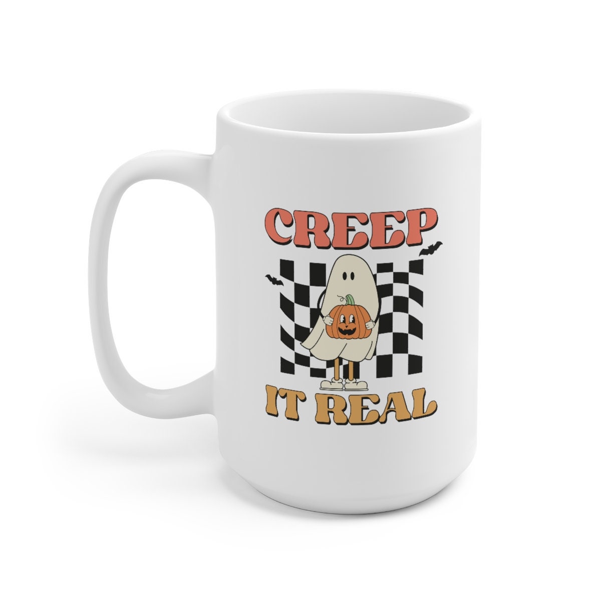 Halloween Coffee Mug: Creep it Real  Distressed Retro Aesthetic Gift –  Opal and June