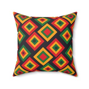 Tribal Pillow, Geometric Pillow Cover, Black History Cushion, Decorative African Print Ethnic Home Decor, African Style Geometric Print