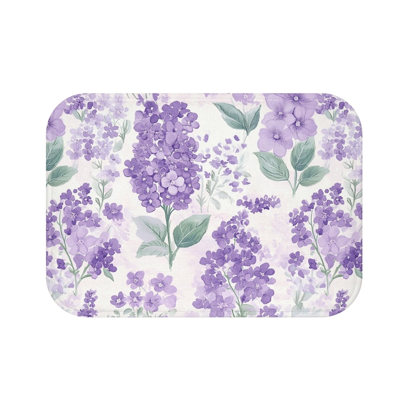 Purple home - Purple floral bath mat