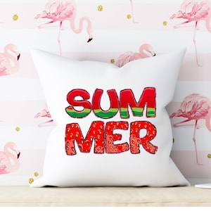 Summer Watermelon Pillow, Summer Fruit Pillow Cover, American Summer Pillow, Summer Fruit Decor, Sweet Summertime, Summer Home Decor