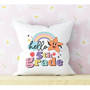 Hello Fifth Grade Pillow, 5th Grade Pillow Cover, Fifth Grade Pillow, 5th Grade Teacher, Fifth Grade Decor, Classroom Decor, Teacher Gifts