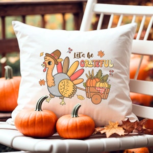 Primitive Give Thanks Pillow Cover | Thanksgiving Decor | Farmhouse Pillows | Country Decor | Fall Throw Pillows | Cute Throw Pillow | Gift