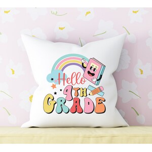 Hello Fourth Grade Pillow, 4th Grade Pillow Cover, Fourth Grade Pillow, 4th Grade Teacher, Fourth Grade Decor, Classroom Decor Teacher Gifts