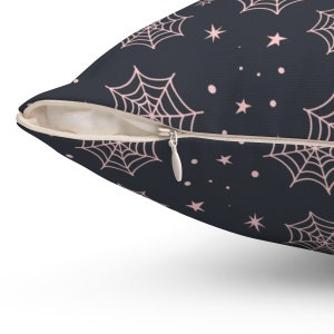 Fall Spiderwebs Pillow, Halloween Pillow Cover, Fall Decor, Spooky Vibes, Autumn Home, Spooky Decor, Fall Holiday Decor, Gift, Halloween image 2