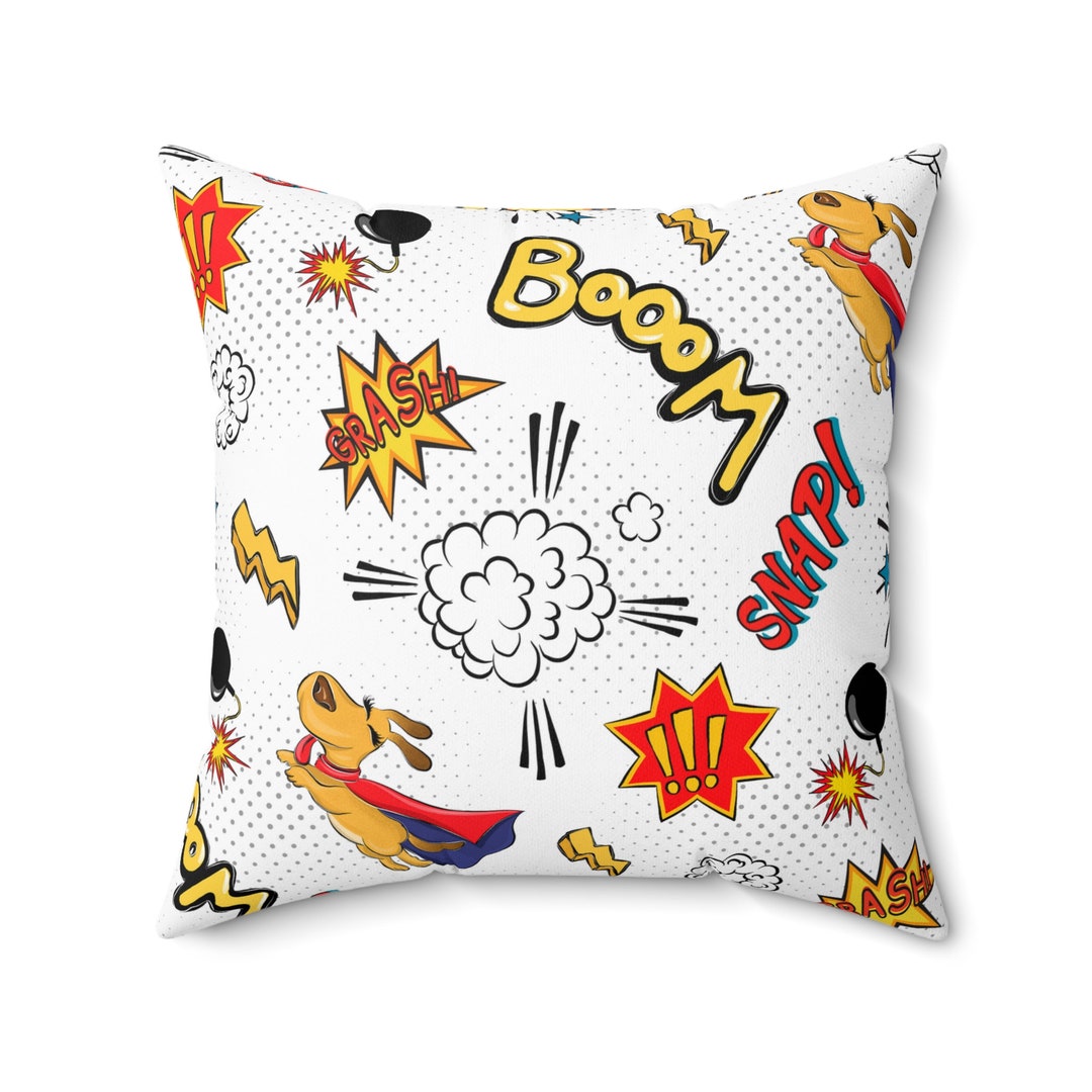 Pop Art Pillow Gifts for Boys Comic Book Pillow Cover Pop Art Print