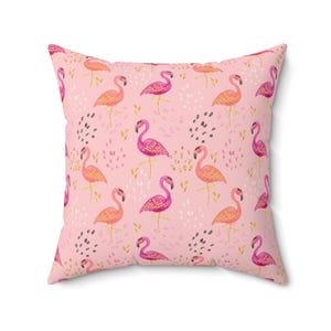 Tropical Flamingo Pillow Cover: Summer Beach House Decor