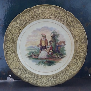 Plato Prattware con escena de caza