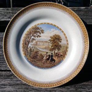Prattware Plate With Image of Strathfeildsaye