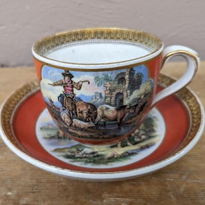 Prattware Cup and Saucer