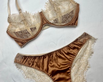 Celeste Copper Silk Bra