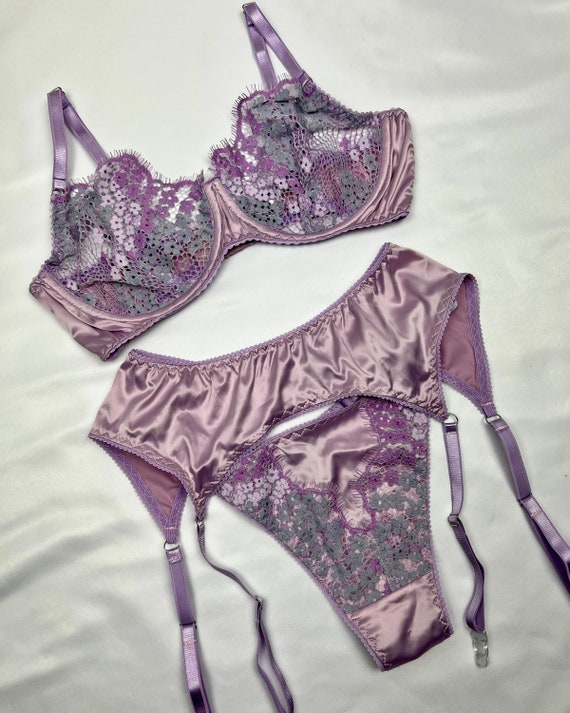 Aphrodite Lilac Silk Bra, Lilac Bra, Purple Bra, See Through Bra, Silk  Lingerie -  Canada